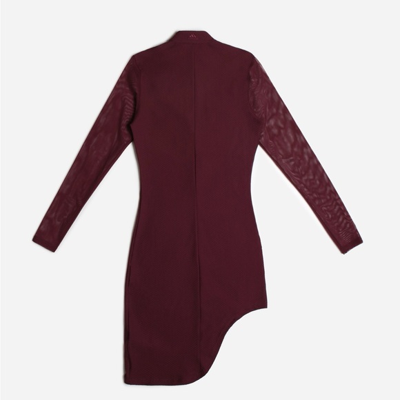 Adidas x Ivy Park Asym Maroon Dress -GK4904 - Picture 5 of 5